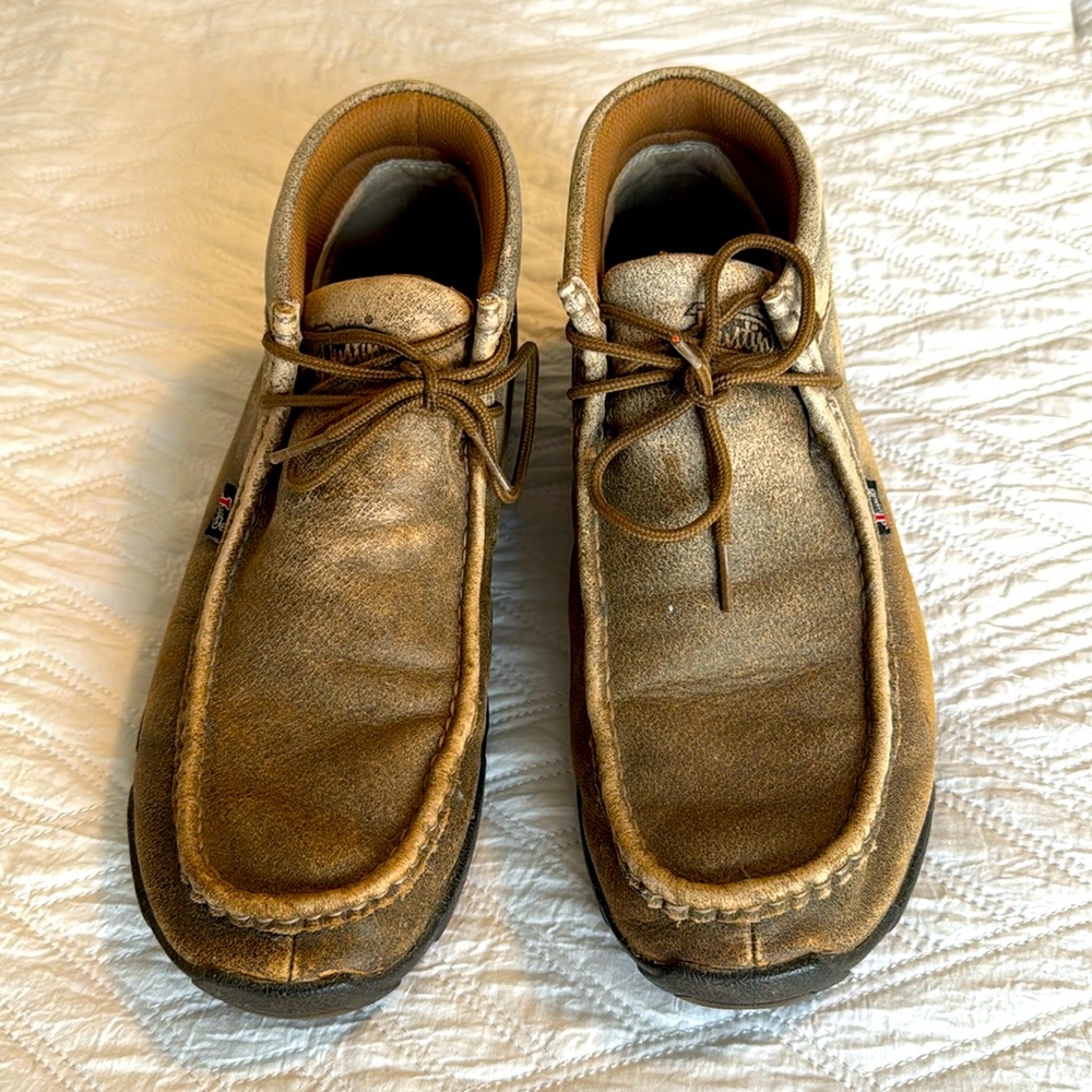 Justin Boots - Men's Driver Moc Casual Shoes - Tan Bomber